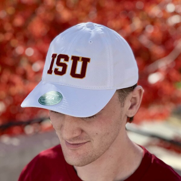 L2 ISU White Relaxed Twill Hat
